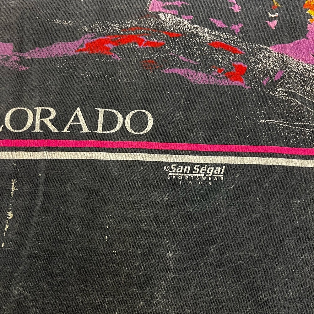 Vintage 90s Colorado Wrap Around Lightning Nature Single Stitch Shirt L/XL USA - Picture 3 of 7